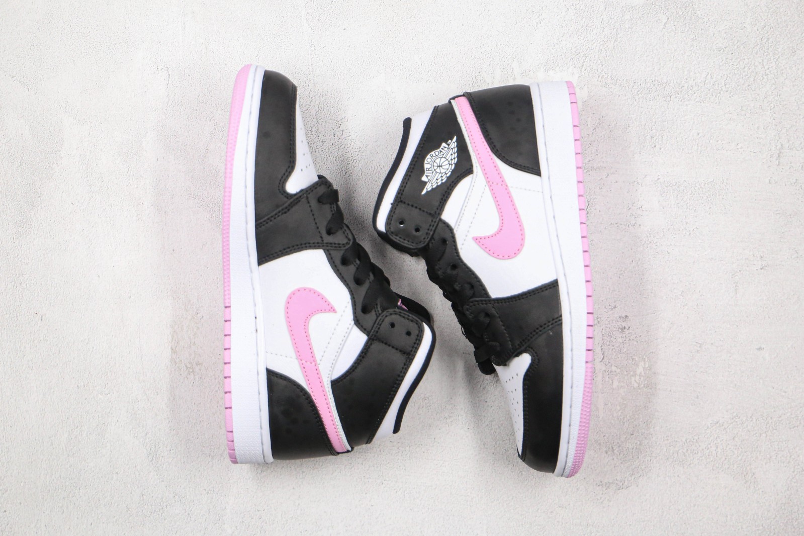 Nike Air Jordan 1 Retro Mid Shadow Grey Hot Punch Pink Black UK 5 6 7 8 US  New