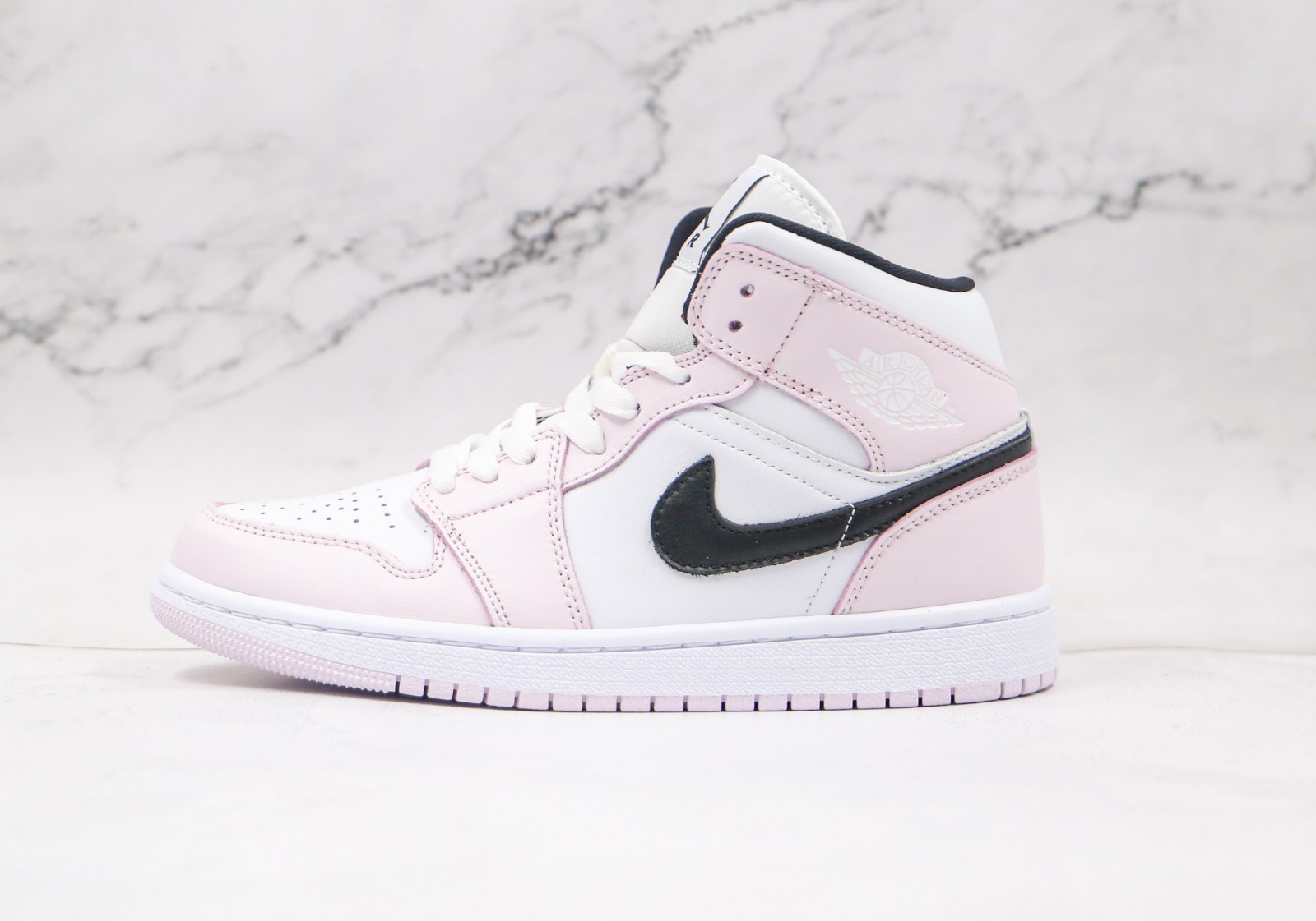 Nike Air Jordan 1 Mid White Pink Black 