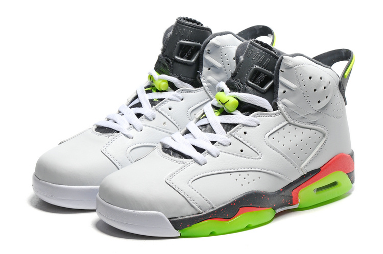Nike Air Jordan 6 VI Retro White Cement Grey Green Red Men Shoes