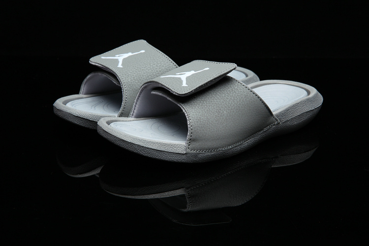 gray jordan sandals