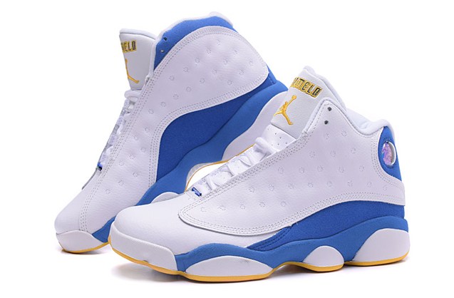 blue and yellow jordan shoes