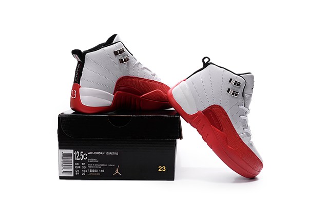 Nike Air Jordan 12 Retro Gym Red Size 5Y White Black 153265-600