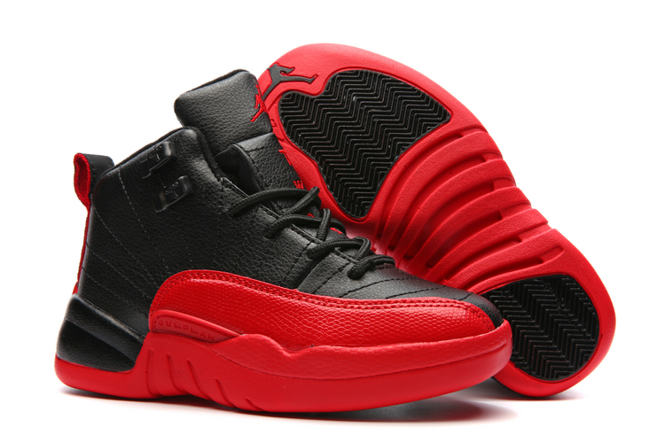 all red jordan 12 kids