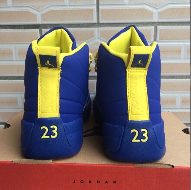 - air jordan 1 retro high og pine green 2 0 2020 Nike Air Jordan XII 12 Retro Men Basketball Shoes Royal Blue Yellow