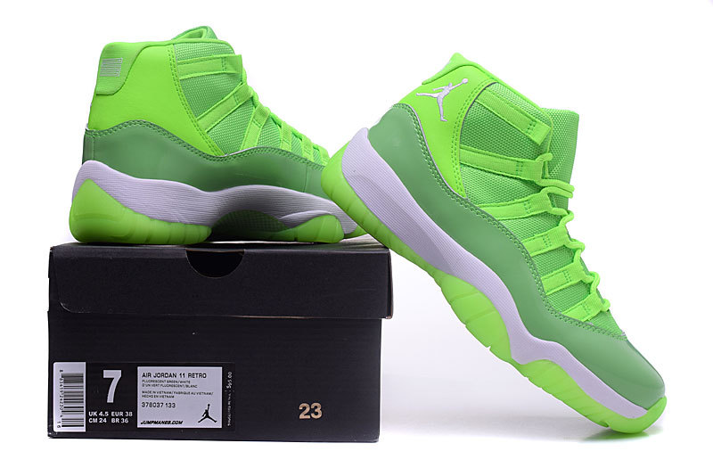 133 - Nike Air Jordan XI 11 Retro Women Basketball Shoes Flu Green 378037 -  StclaircomoShops - Nike Air Jordan 1 Low UNC 2021