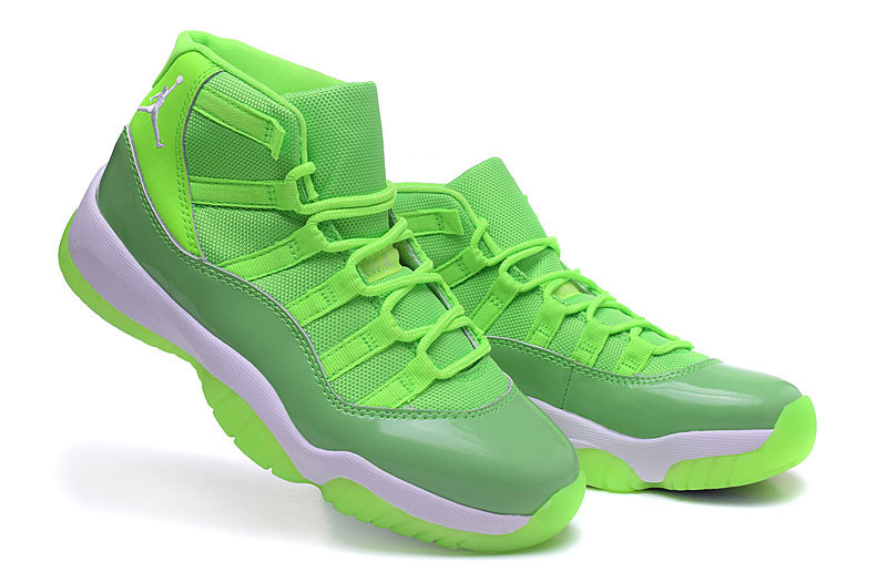 halvleder noget Fantasifulde 133 - Nike Air Jordan XI 11 Retro Women Basketball Shoes Flu Green 378037 -  StclaircomoShops - Nike Air Jordan 1 Low UNC 2021