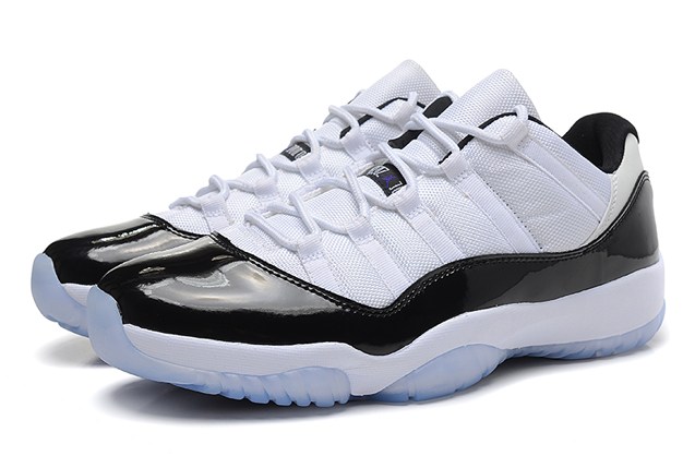 Nike Air Jordan 11 XI Concord Low Black Women Shoes 528896 153 - GmarShops - Virgil UNC Air Jordan 1