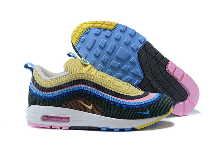 yellow blue and pink air max