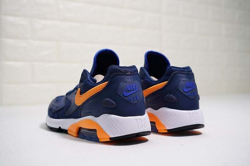 Air Max 180 Nike Air Max 180 OG 2 Dark Blue Orange White Shoes 104042 nike air max 270 react cool grey GaleriahitShops 047
