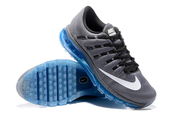 Nike Air Max Grey Photo Blue Black White Running Shoes 806771 - StclaircomoShops - 002 - nike sb release 2009 2017 obama bush black