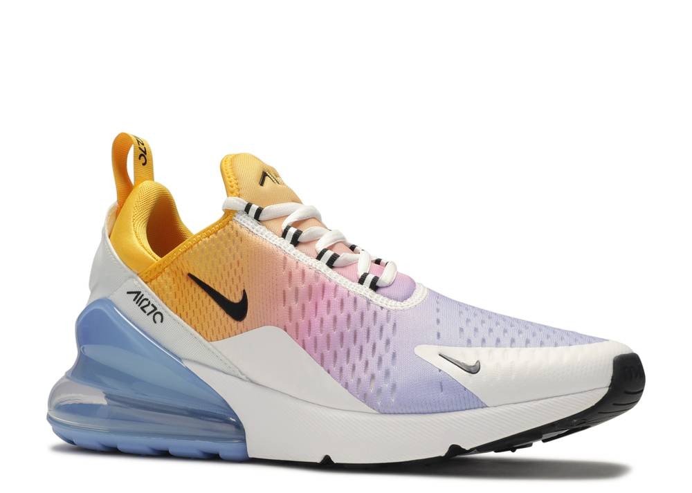 air max 270 gold blue and pink