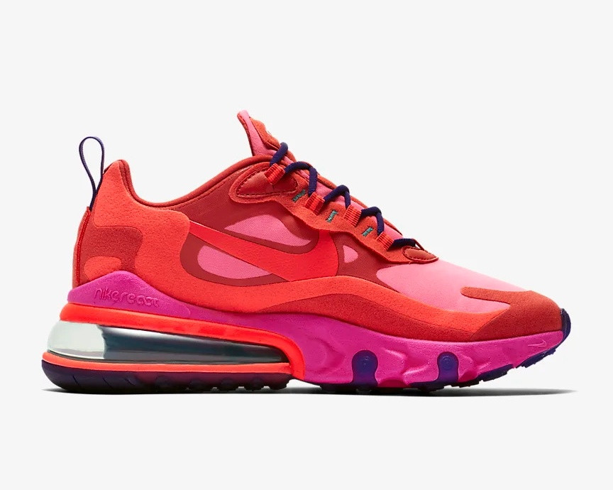 Buskruit achterstalligheid Verbetering Womens Nike Air Max 270 React Mystic Red Pink Blast Bright AT6174 - 600 -  GmarShops - pink nike sneakers from commercial girl 2016
