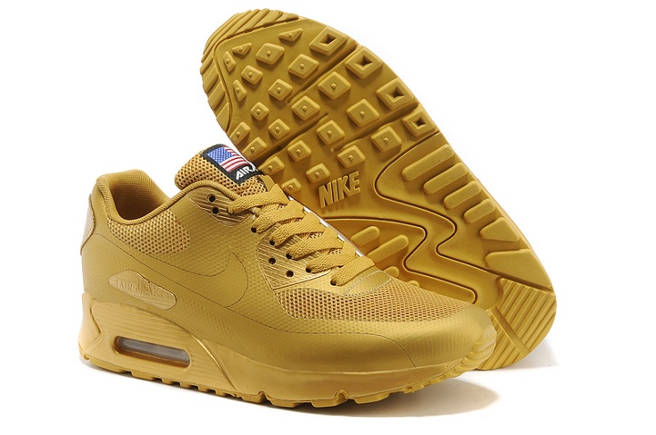 Nike Max 90 Hyperfuse Sport USA All Metallic Gold July 4TH Independence Day 613841 - 999 - nike air max 95 varsity red black grey blue hair - StclaircomoShops