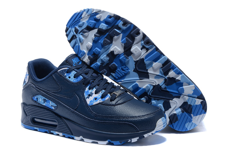 profundizar Específicamente Cadena StclaircomoShops - Nike Air Max run 90 QS Men Running Shoes Dark Blue Royal  Blue Jade 813150 - 107 - nike shox glamour ii shoes clearance outlet stores