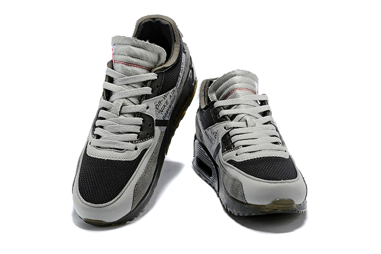 OFF WHITE x Air Max 90 OW Men Running Shoes Grey - StclaircomoShops - nike air vapormax strap multicolor