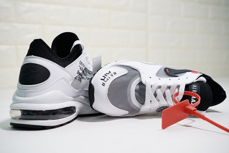 GmarShops Off White x Nike Air Max 93 OG White Black Trainers AJ3061 Air Max 93 300 cheap nike shox in wide width for men boots shoes
