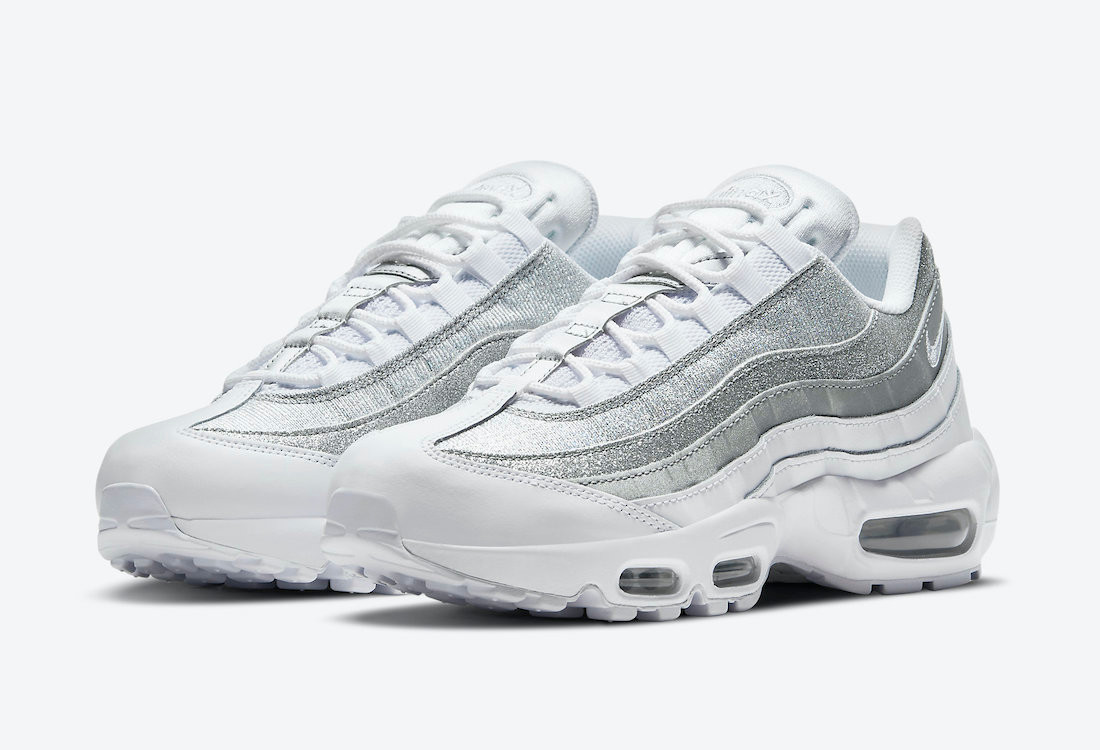 Nike Air Max 95 Metallic Silver Summit Shoes DH3857 - men nike free blue and dress shoes store - GmarShops - 100