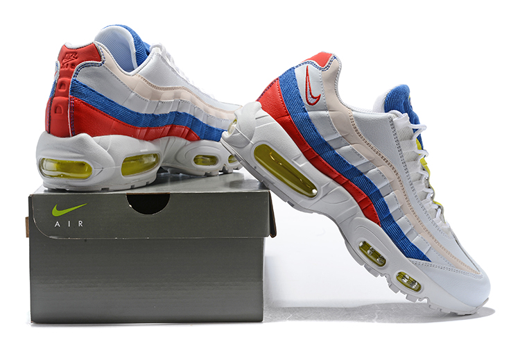 Nike air max 95 blue red yellow clearance