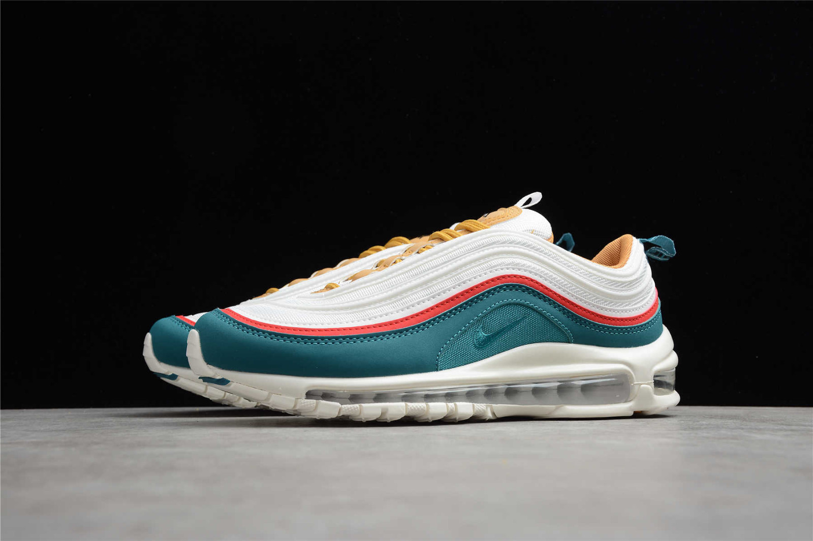 white green and red air max 97