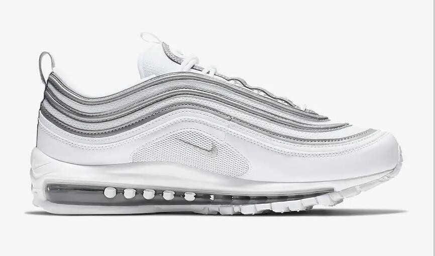 silver and white air max
