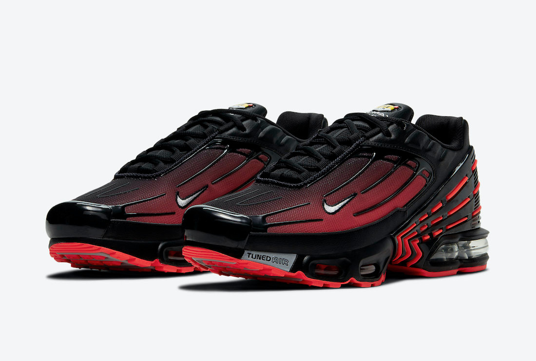 Nike Air Max Plus 3 Black/University Red/White Men's Shoe - Hibbett