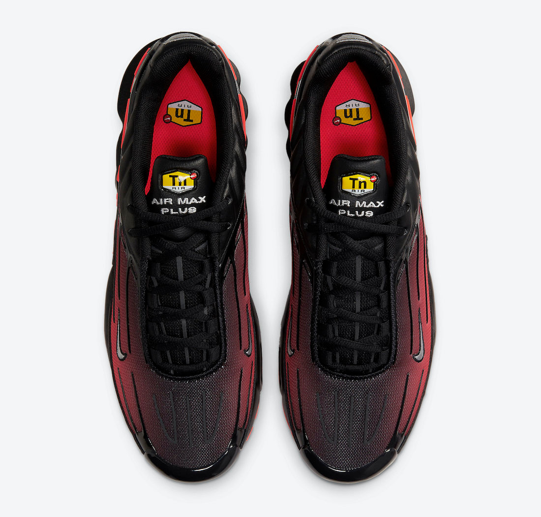 Nike Air Max Plus 3 III TN Mens Black Red UK 7.5 EUR 42 US 8.5 CT1693 001