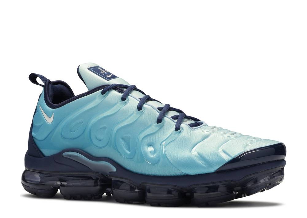 vapormax plus navy blue and white