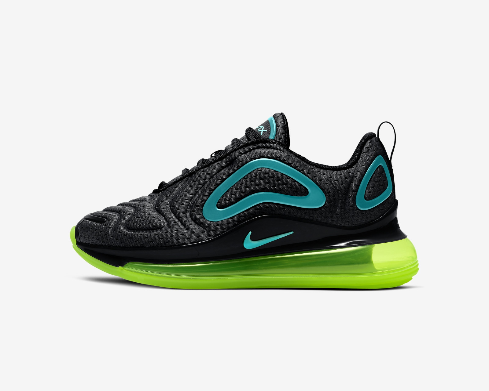 Nike Air Max 720 GS Trainers Black Green Blue Shoes AQ3196 020 Nike 