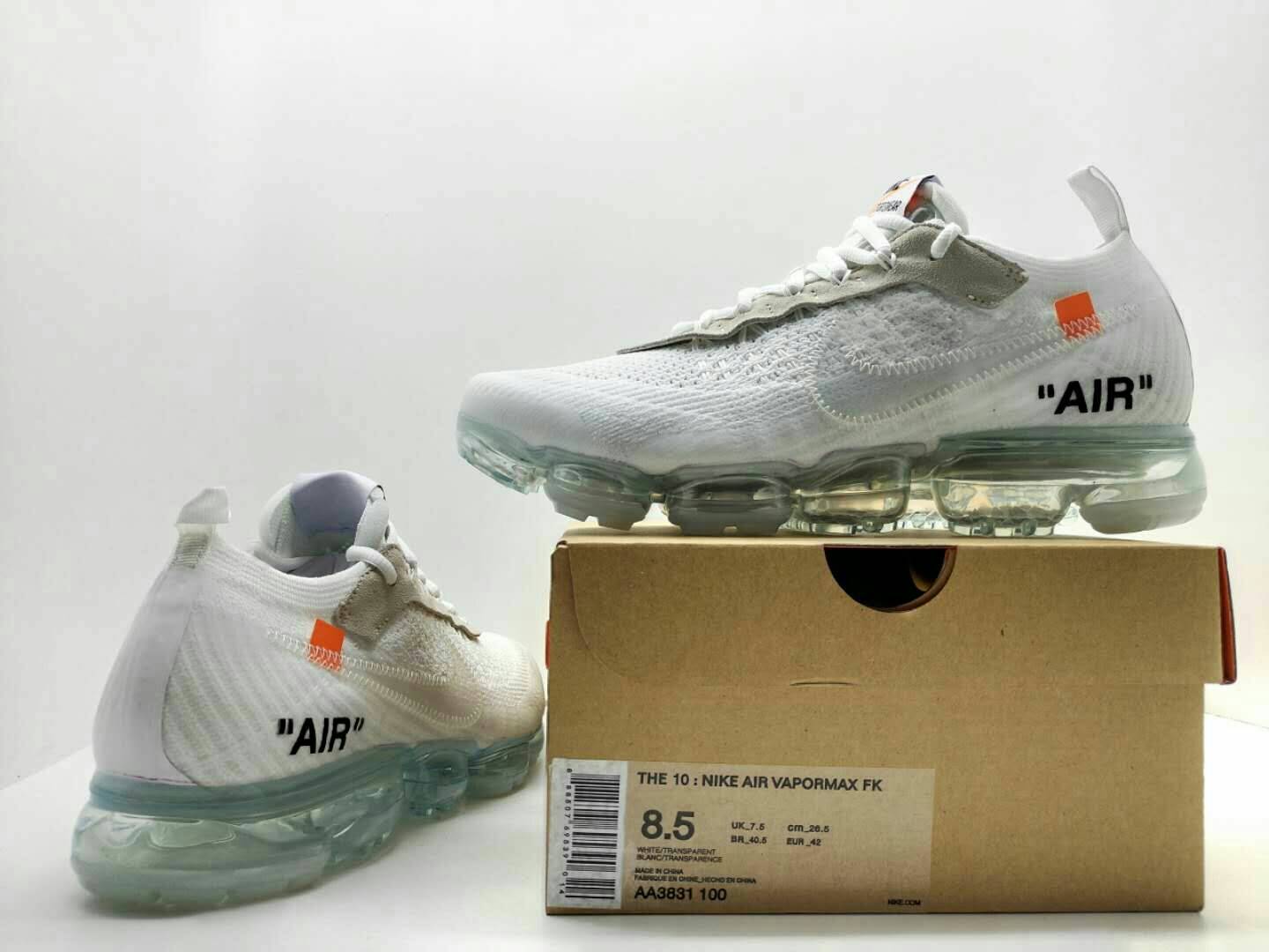 StclaircomoShops - 2018 Off X Nike Air Max Vapormax Men Running Shoes White AA3831 - 100 - Purchase a green Nike trainer