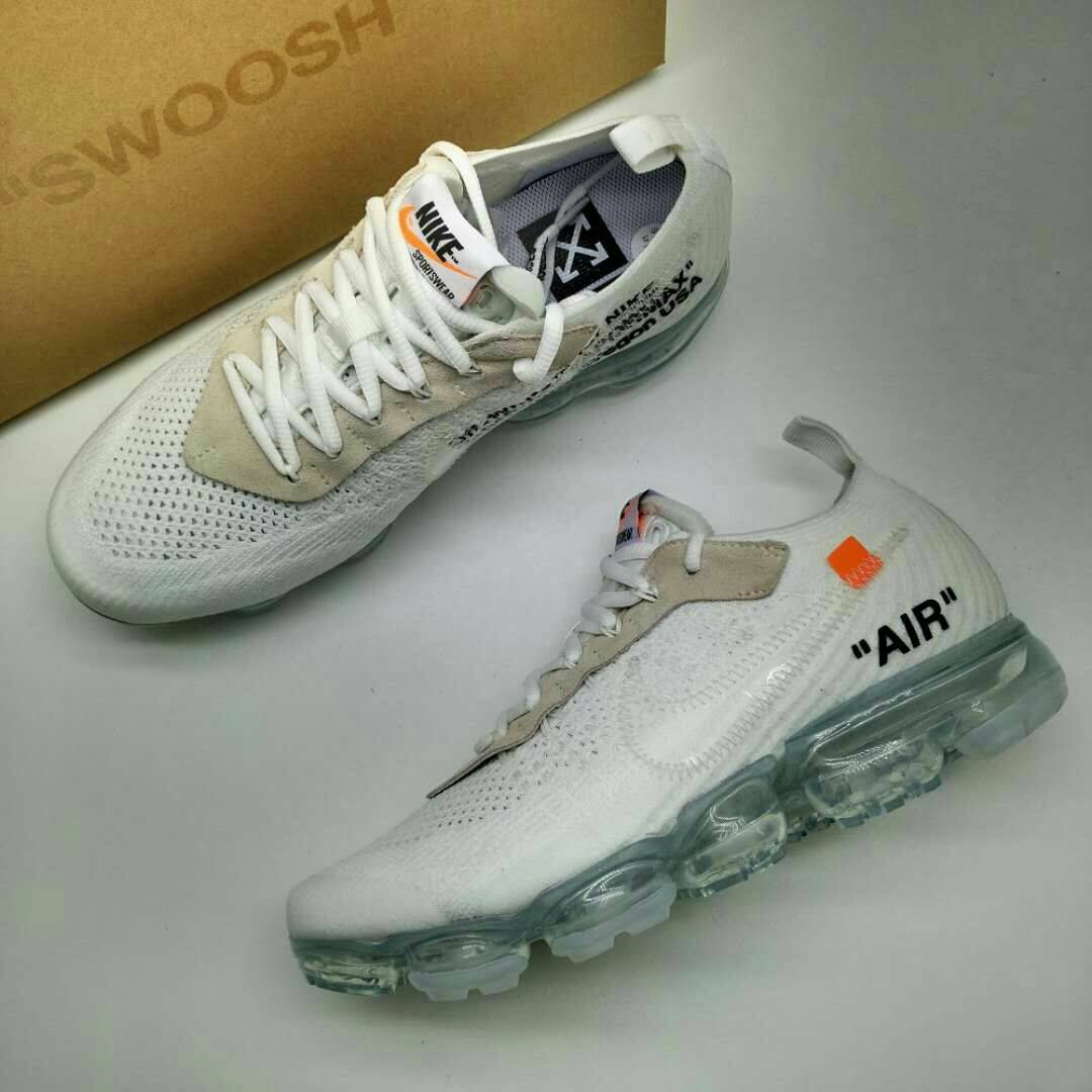 100 2018 White X Nike Air Max Vapormax Men Running Shoes White AA3831 - GmarShops - nike air presto leopard grey black green eyes