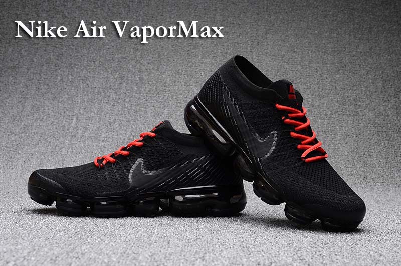 vapormax black red laces