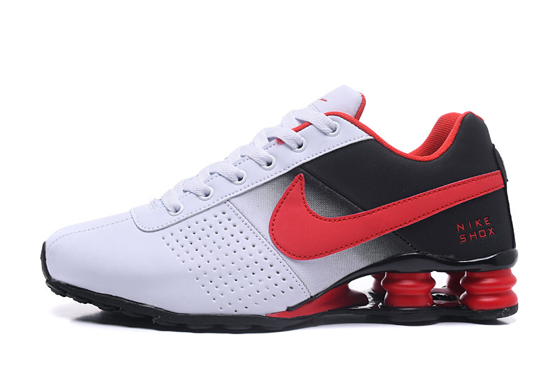 Nike Air Shox Deliver 809 Men Running shoes White Black Red - BioenergylistsShops Lace-up sneaker boasts a sturdy unlined cotton canvas upper and a bold