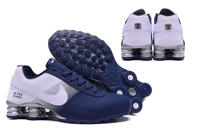 padded insole sandals - Nike Shox Deliver Men Fade Dark Blue silver Trainers Sneakers 317547 - AljadidShops