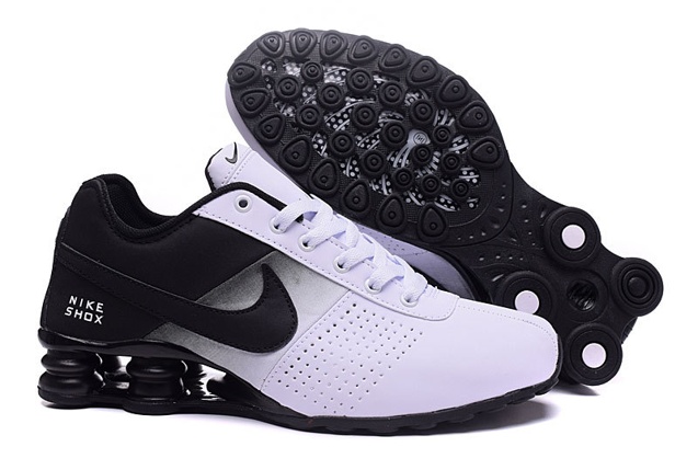 GmarShops Nike Shox Deliver Men Shoes Fade White Black Casual Trainers Sneakers 317547 - Sneakers PUMA Smash V2 L Jr 365170 33 Puma Blue