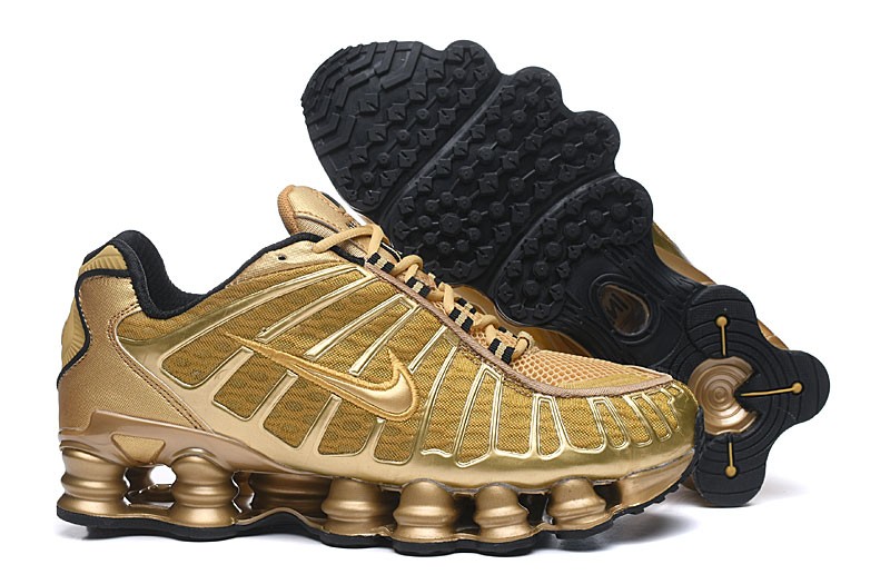 Promotie van mening zijn Mompelen Nike Shox TL 1308 Metallic Gold Black Running Shoes AV3595 -  StclaircomoShops - Nike Air Huarache 1.0 Run Phantom Iron Ore White Shoes -  700