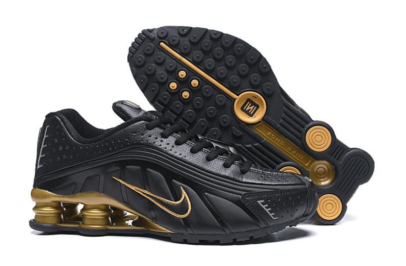 Nike Shox R4 301 Black Gold Men Retro Running Shoes BV1111 - Air Jordan New Beginnings Pack featuring Sneaker - 005 - BioenergylistsShops