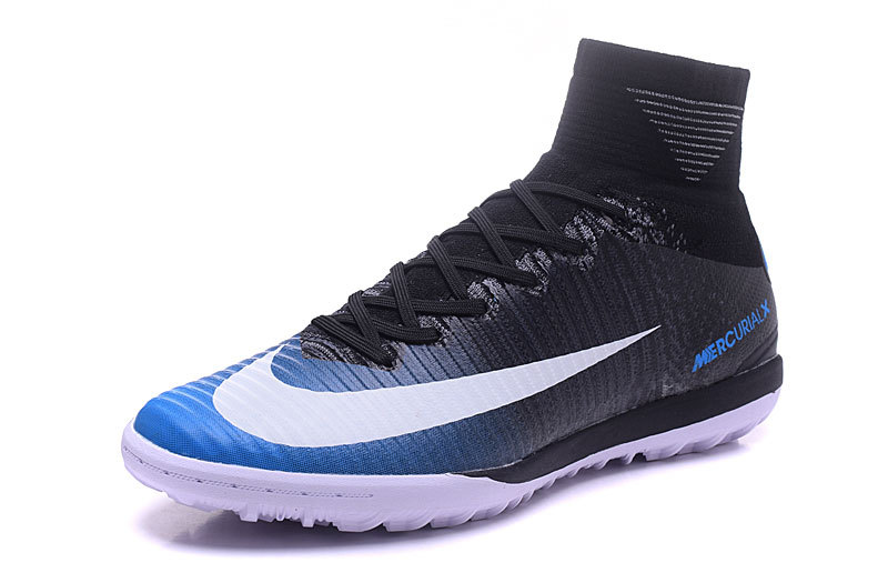 Melodieus vod Vakantie StclaircomoShops - Nike Mercurial X Proximo II TF ACC MD Football Shoes  Soccers Black Blue - SIDE LOGO SNEAKERS MAN STRINGS PARA asymetrycznego