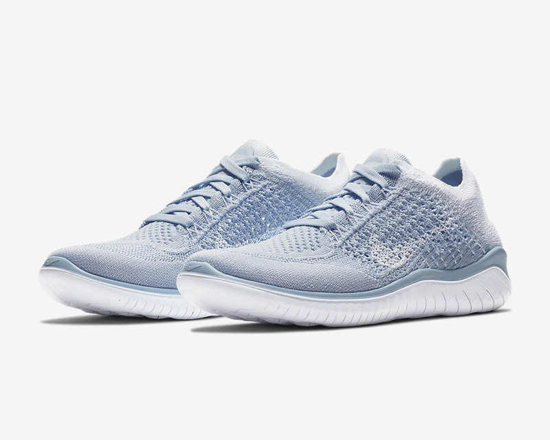 Nike Womens Free RN Flyknit 2018 Hydrogen Blue White 942839-402 - Sepwear