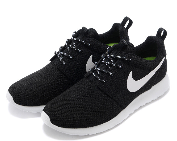 Nike Roshe Run One Black White Womens Running Shoes - Celebrities Wearing Thigh-High Boots in the Summer - 020 StclaircomoShops