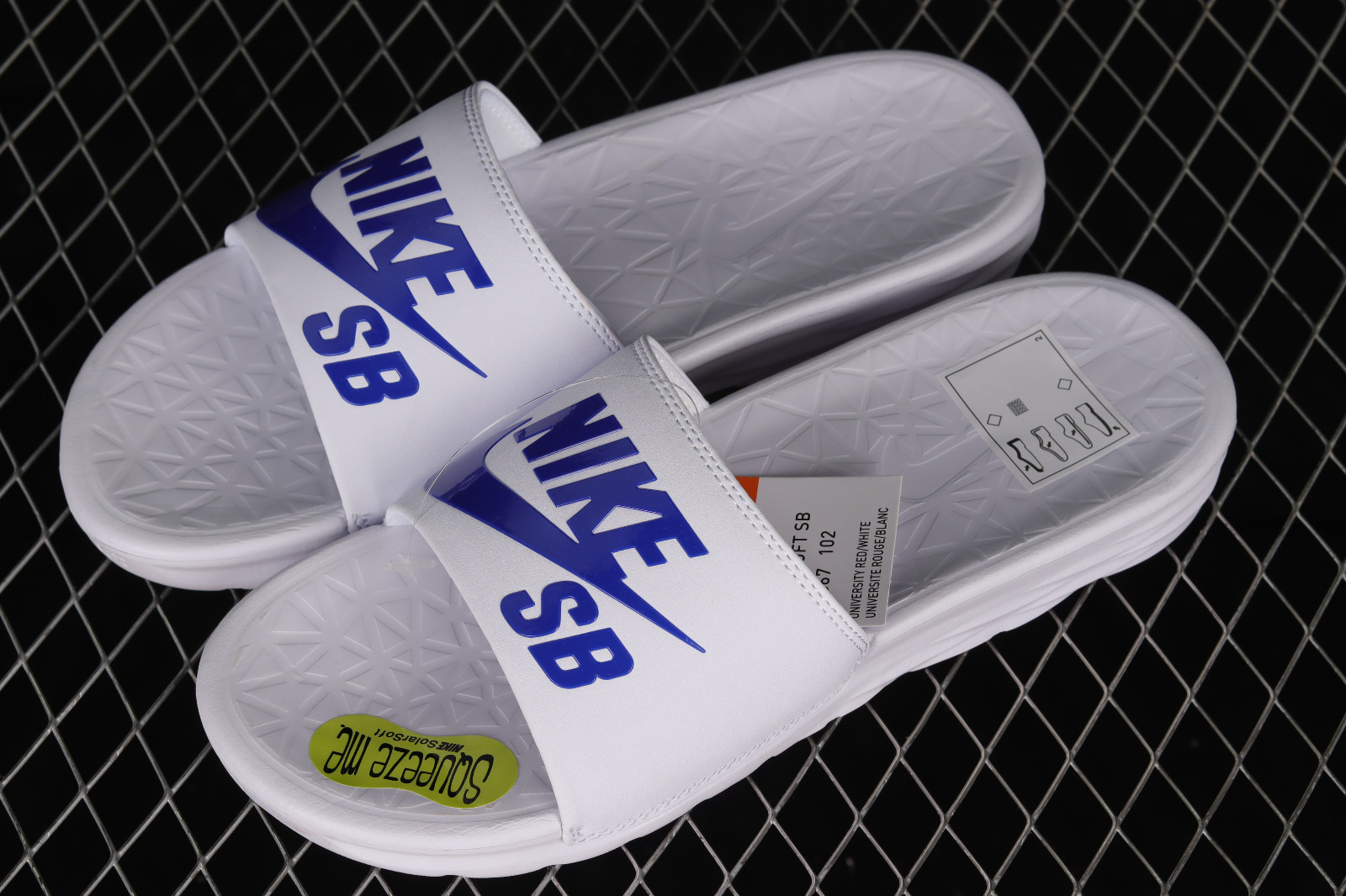 102 - Nike SB Benassi Slide White Blue 840067 - is now starting at Nike Skateboarding retailers like - GmarShops