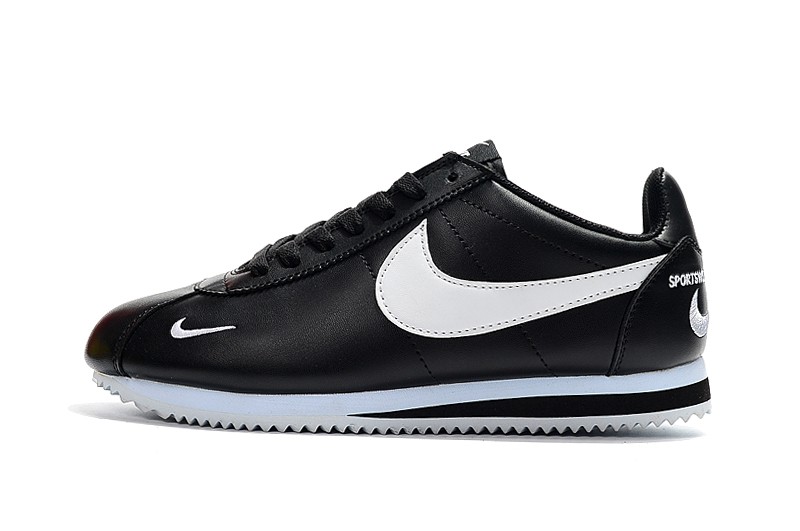 Prisionero de guerra si gemelo GmarShops - nike shoes for women black and mint green cake - 002 - Nike  Classic Cortez SE Prm Leather Black White Embroidery 807473