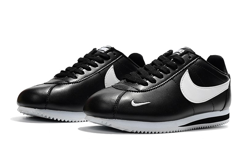 GmarShops - nike shoes for women black and mint green cake - 002 - Nike Classic Cortez Prm Leather Black White 807473