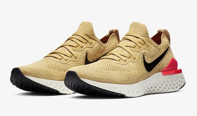 700 - MultiscaleconsultingShops - Nike Epic React Flyknit montreal 2 Club Gold Black Red Orbit Metallic Gold - nike presto running shoes