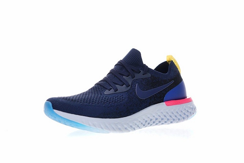 GmarShops - Nike React Flyknit Navy Blue Pink Running Shoes AQ0070 - cheap air 24 7 400