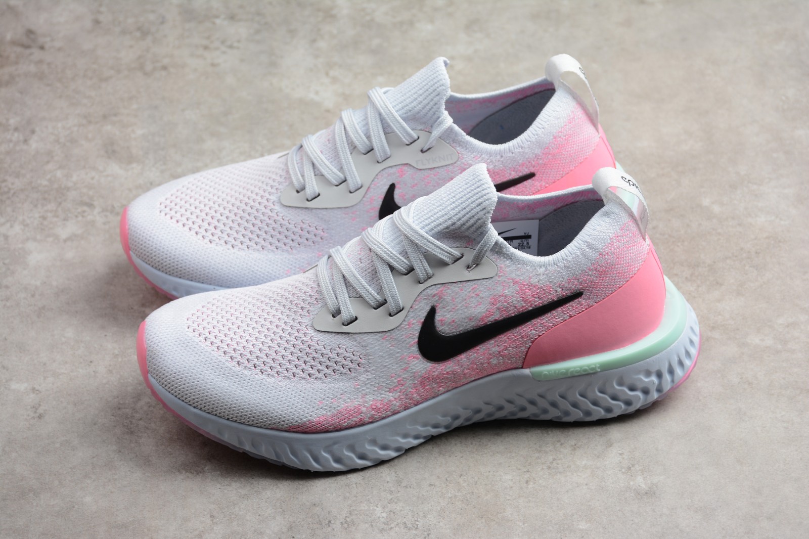 Womens Nike Epic React Pink Beam Pure Platinum Hydrogen Blue Pink Beam ...