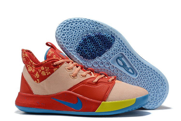 Nike PG 3 NASA EP Mandarin Duck EYBL Blue Red Paul George Basketball Shoes  BQ6242 - 064 - George віскозні блузи - RvceShops
