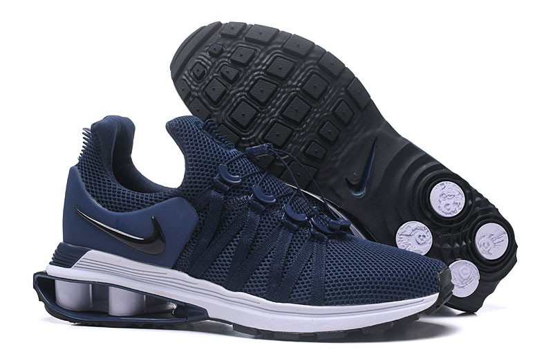 Nike Air Shox Gravity 908 Men Shoes Dark Blue Black White nike kd trey 5 viii ep white royal tint AljadidShops nike wmns air max 270 react eng eggplant