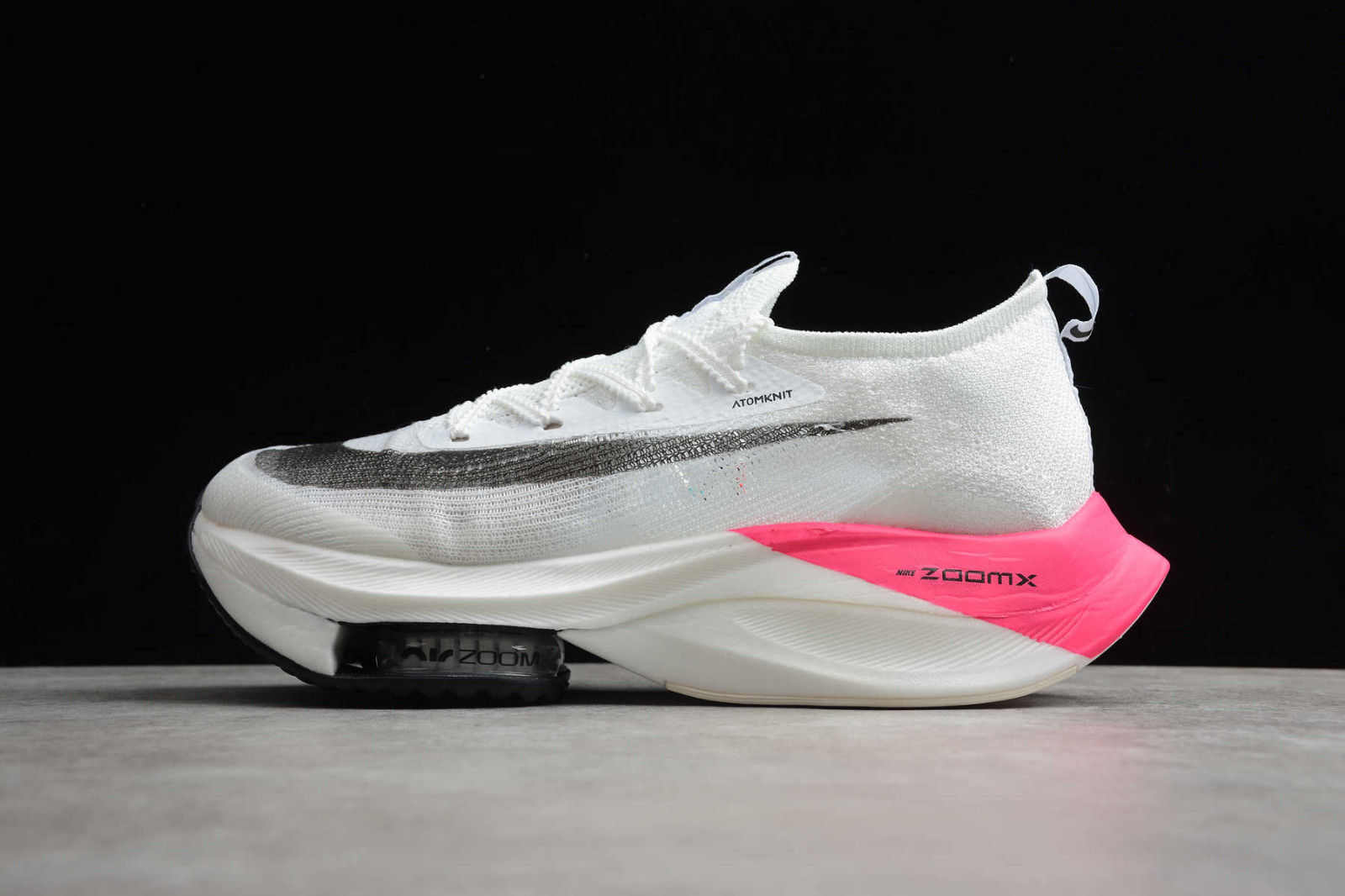 600 - Nike Air Zoom Alphafly White Black Pink Running - logo touch-strap sandals - StclaircomoShops