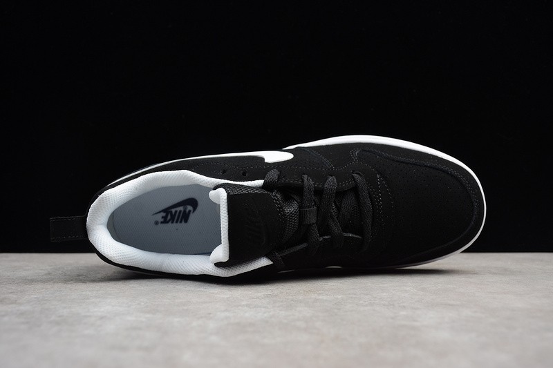 Nike Court Borough Low Black White Leather Basketball WOJAS Shoes 838937 - 010 - The shoe which retails for - StclaircomoShops