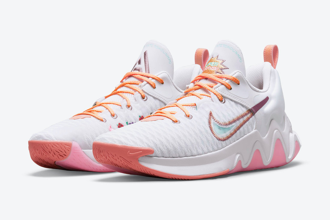 Nike Giannis Immortality Force Field White Orange Pink DH4470-500 ...
